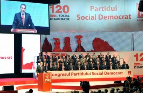 PSD şi-a ales şefii: Victor Ponta preşedinte, Liviu Dragnea preşedinte executiv